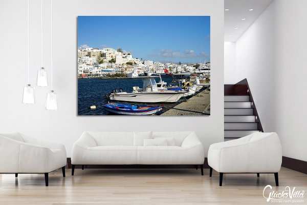Wandbild: Naxos Hafen-Skyline - viele Größen