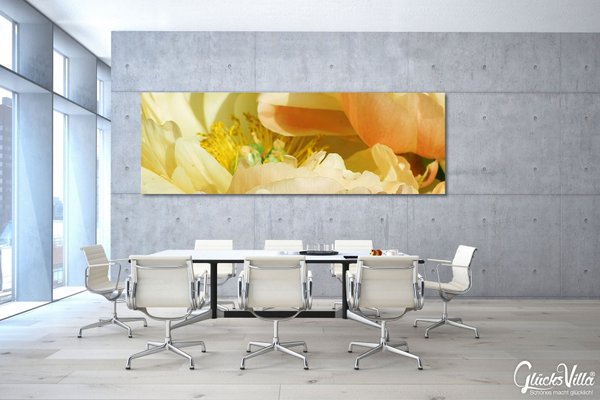Wandbild Kollektion 1 – Motiv b: Gelbe Pfingstrose