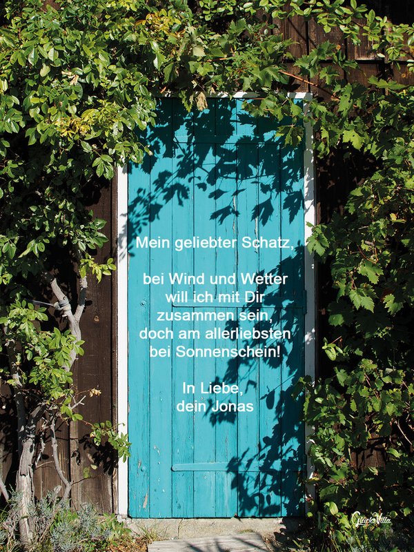 Wandbild: Tür zum Glück - Personalisierbar